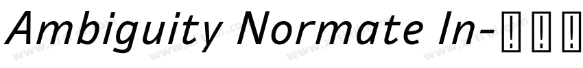 Ambiguity Normate In字体转换